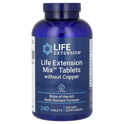 Life Extension, Mix, Copper-Free Tablets, 240 Tablets