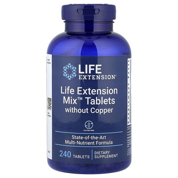 Life Extension, комплекс таблеток без меди, 240 таблеток
