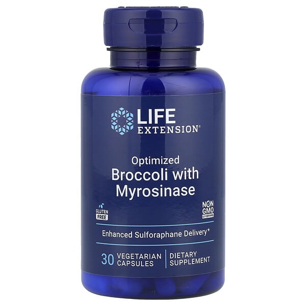 Optimized Broccoli and Myrosinase, 30 Vegetarian Capsules