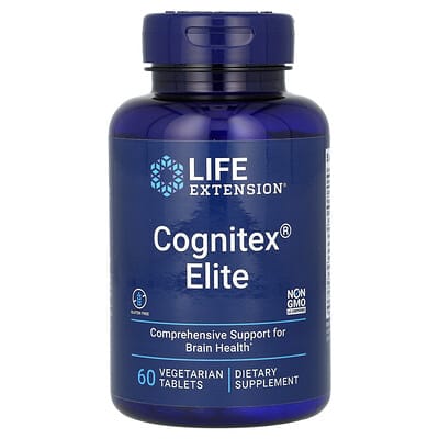 Life Extension, Cognitex® Elite Series Vegan Nutritional Tablets, 60 Tablets