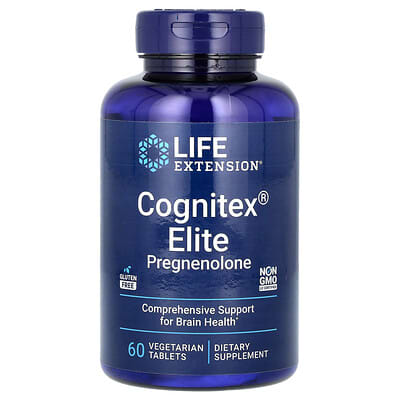 Life Extension, Cognitex Elite Pregnanolone Vegan Nutritional Tablets, 60 Tablets