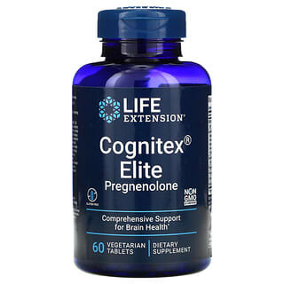 Life Extension, Cognitex Elite con pregnenolona, 60 comprimidos vegetales