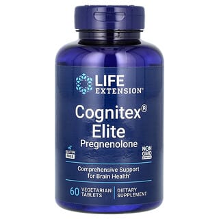 Life Extension, Cognitex Elite con pregnenolona, 60 comprimidos vegetales