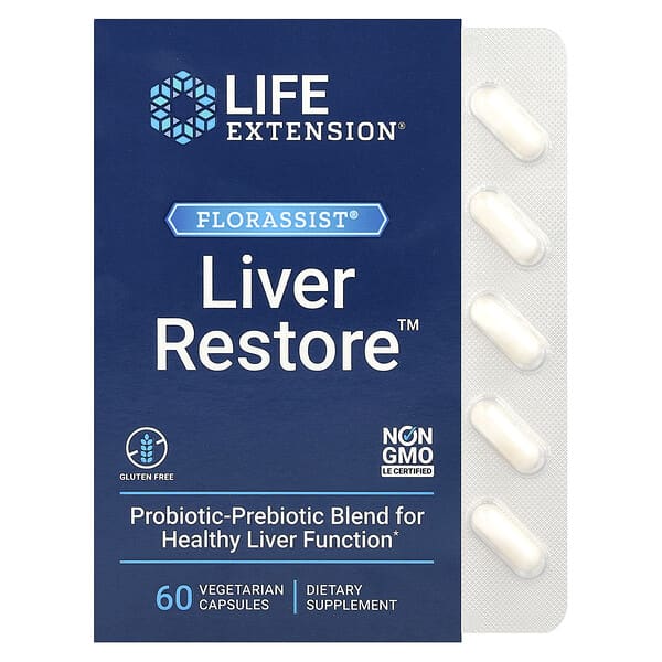 FLORASSIST Liver Restore, 60 Vegetarian Capsules