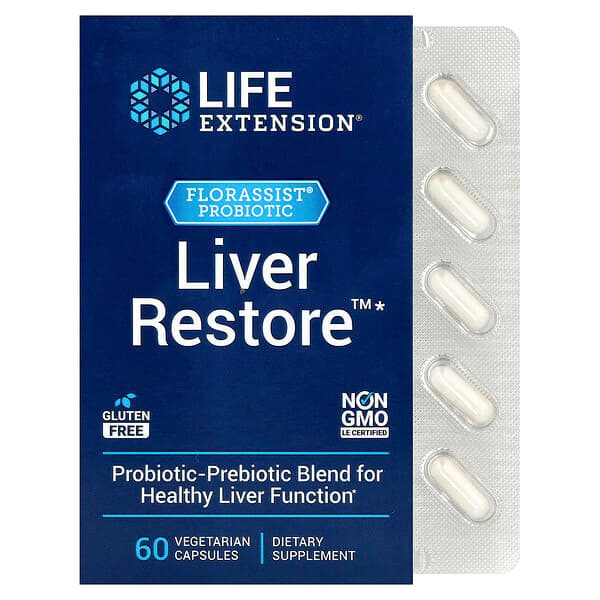 Life Extension, Florassist，肝臟修復，60 粒素食膠囊