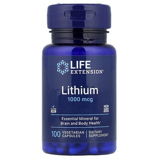 Life Extension, Litio, 1000 mcg, 100 cápsulas vegetales