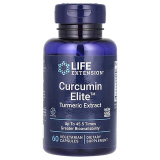 Life Extension, Curcumin Elite, Ekstrak Kunyit, 60 Kapsul Vegetarian