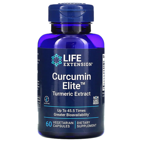 Life Extension, Curcumin Elite, 강황 추출물, 베지 캡슐 60정
