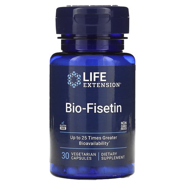 Life Extension, Bio-Fisetin, Nahrungsergänzungsmittel mit Bio-Fisetin, 30 pflanzliche Kapseln