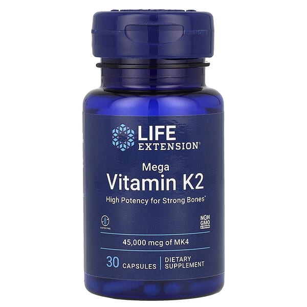 Life Extension, Mega Vitamin K2, 45,000 mcg, 30 Capsules