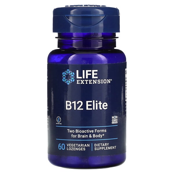 Life Extension, B12 Elite，60 粒素食錠劑
