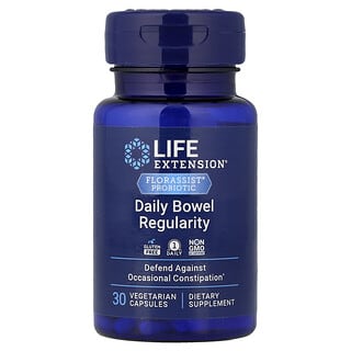 Life Extension, Florassist® Probiotic, Daily Bowel Regularity, 30 Vegetarian Capsules (57.5 mg per Capsule)