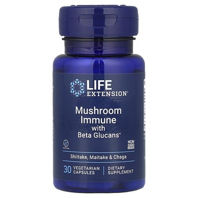 Life Extension, Mushroom Beta-Glucan Body Resistance, 30 Vegetarian Capsules