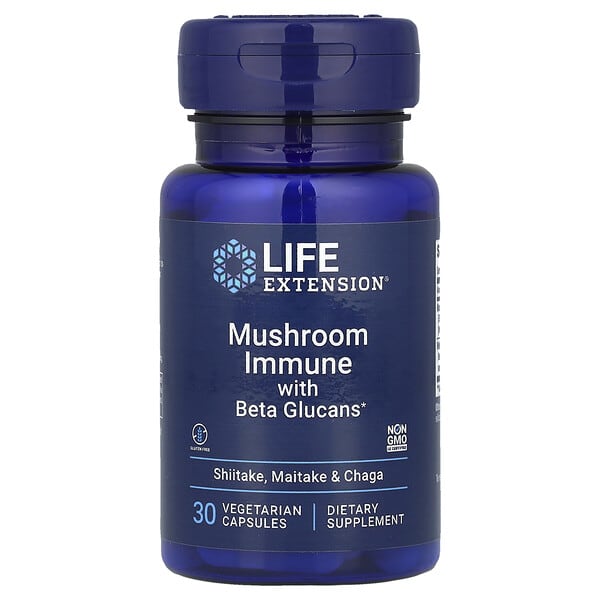 Mushroom Immune with Beta Glucans, 30 Vegetarian Capsules