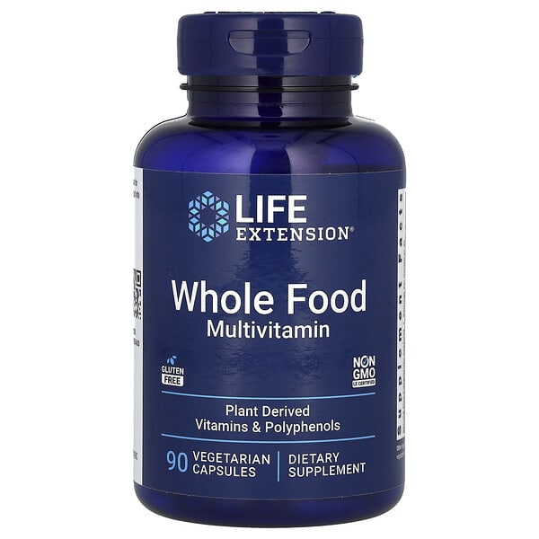 Life Extension Whole Food Multivitamin, 90 Vegetarian Capsules
