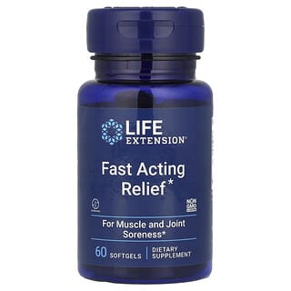 Life Extension, Alívio de Ação Rápida, 60 Cápsulas Softgel