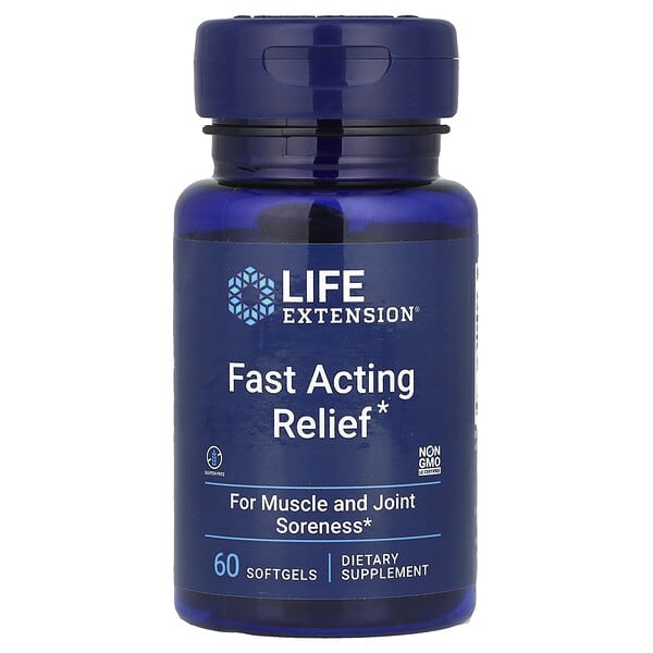 Life Extension Fast Acting Relief, 60 Softgels
