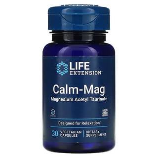 Life Extension‏, Calm-Mag, Magnesium Acetyl Taurinate, 30 Vegetarian Capsules