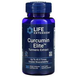 Life Extension, Curcumin Elite สารสกัดจากขมิ้นชัน บรรจุแคปซูลมังสวิรัติ 30 แคปซูล