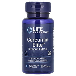 Life Extension, Curcumin Elite, экстракт куркумы, 30 вегетарианских капсул