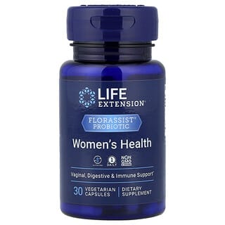 Life Extension, Probiótico FLORASSIST, Salud de la mujer, 30 cápsulas vegetales