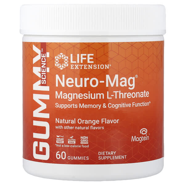 Neuro-Mag®, Magnesium L-Threonate, Natural Orange, 60 Gummies