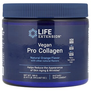 Life Extension, Vegan Pro Collagen, Laranja Natural, 189 g (6,667 oz)