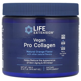 Life Extension, Pro Collagen vegan, Orange naturelle, 189 g