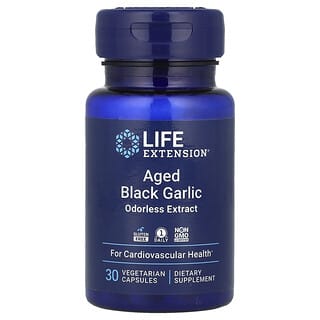 Life Extension, Aged Black Garlic（熟成ブラックガーリック）、ベジカプセル30粒