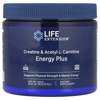 Life Extension, Creatine & Acetyl-L-Carnitine, Energy Plus , 0.51 lb (233 g)