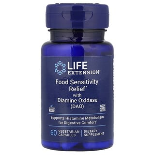 Life Extension, Food Sensitivity Relief with Diamine Oxidase (DAO), 4.3 mg, 60 Vegetarian Capsules