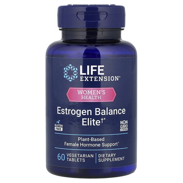 Life Extension Women's Health, Estrogen Balance Elite, 60 Vegetarian Tablets
