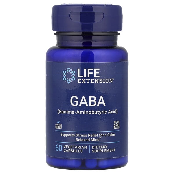 GABA, 60 Vegetarian Capsules