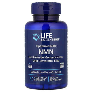 Life Extension, NMN, оптимизированный NAD+, 90 вегетарианских капсул