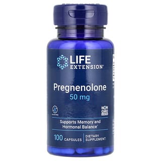 Life Extension, Prégnénolone, 50 mg, 100 capsules
