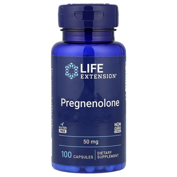 Pregnenolone, 50 mg, 100 Capsules