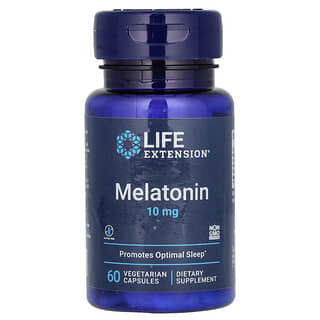 Life Extension, Melatonin, 10 mg, 60 Vegetarische Kapseln