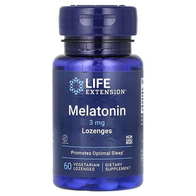 Life Extension, Melatonin, 3 mg, 60 Vegetarian Pastilles
