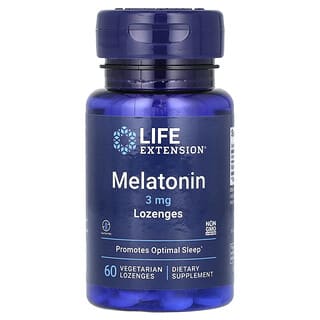 Life Extension, Мелатонин, 3 мг, 60 вегетарианских пастилок