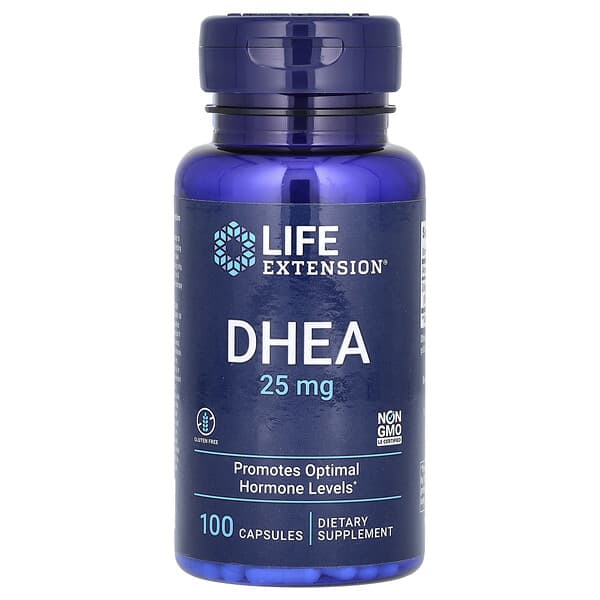 Life Extension, DHEA, 25 mg, 100 Kapsül