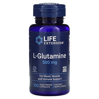 Life Extension, L-글루타민, 500mg, 베지 캡슐 100정