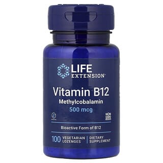 Life Extension, Méthylcobalamine (vitamine B12), 500 µg, 100 pastilles végétariennes