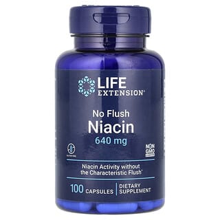 Life Extension, No Flush Niacin, Niacin ohne Flush-Effekt, 640 mg, 100 Kapseln