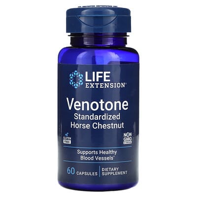 Life Extension, Venotone, Standardized Horse Chestnut, 60 Capsules (250 mg per capsule)