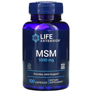 Life Extension, MSM ขนาด 1,000 มก. บรรจุ 100 แคปซูล