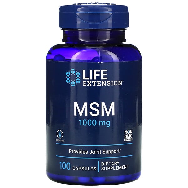 Life Extension, MSM, 1,000 mg, 100 Capsules
