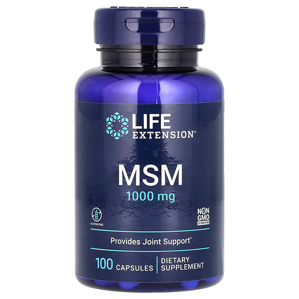 Life Extension, MSM, 3,000 mg, 100 Capsules (1,000 mg per Capsule)