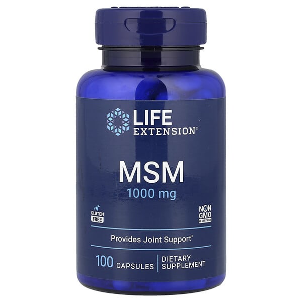 MSM, 100 Capsules (1,000 mg per Capsule)
