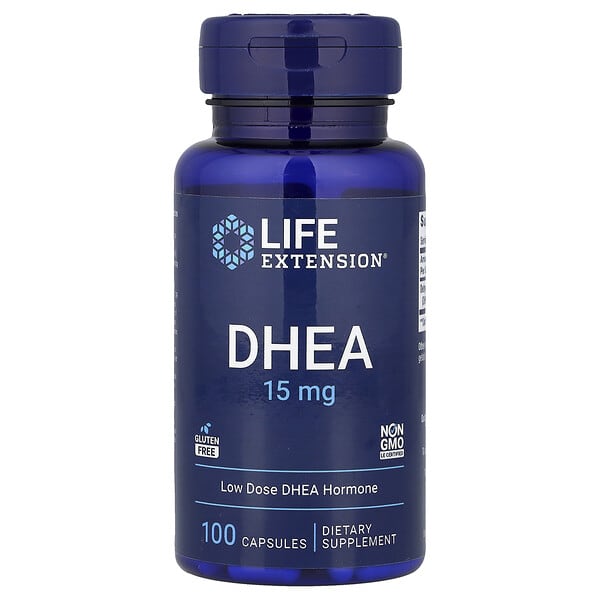 Life Extension, DHEA, 15 mg, 100 капсули