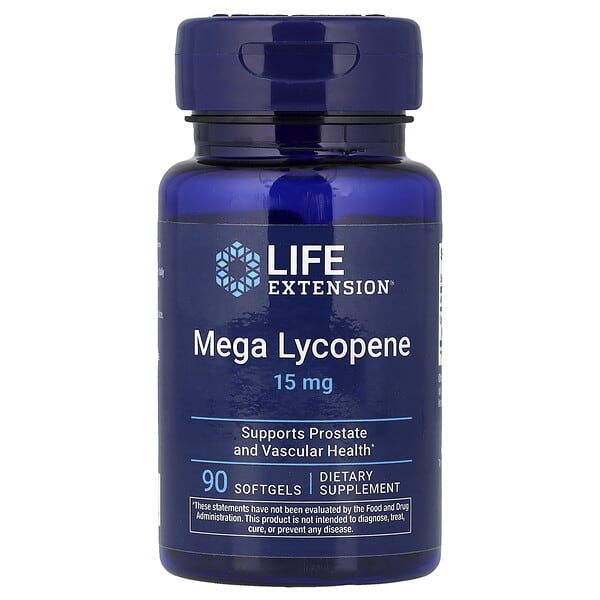 Life Extension, 메가 라이코펜, 15mg, 소프트젤 90정